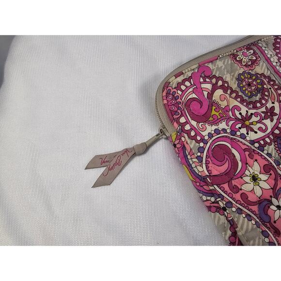 Vera Bradley Laptop Sleeve 13"-14" Pink Paisley Print Quilted Case - Pre-owned! - Picture 5 of 11